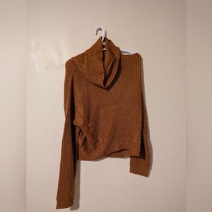 Off the shoulder cowl neck sweater